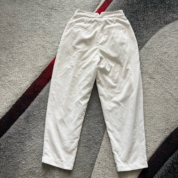 Rebecca Minkoff Ivory Corduroy Hadley High Waist Trousers - Picture 4 of 4